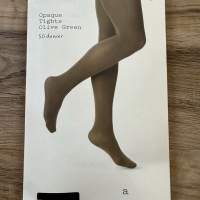 Target A New Day L XL Fashion Tights New In Package Opaque Tights Olive Green